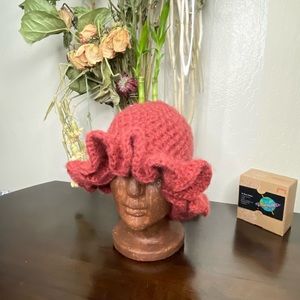 Crochet ruffled hat